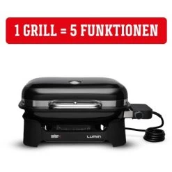 Weber Elektrogrill Lumin Crimson Red - Modern, Praktisch Und Leistungsstark -Grillplatz Im Freien 1201268 01 1