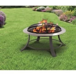 Tepro Feuerstelle Silver City 74 X 50 X 74 Cm (B X H X T) Schwarz/Edelstahl -Grillplatz Im Freien 2081834 2400 1