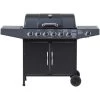 El Fuego Gasgrill Dayton 6-Brenner + Seitenbrenner Schwarz Ca. 133 X 97 X 54 Cm -Grillplatz Im Freien 347 2240 DAYTON61SCHWARZ 1