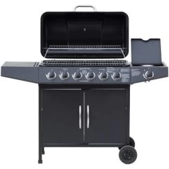 El Fuego Gasgrill Dayton 6-Brenner + Seitenbrenner Schwarz Ca. 133 X 97 X 54 Cm 11 El Fuego Gasgrill Dayton 6-Brenner + Seitenbrenner Schwarz Ca. 133 X 97 X 54 Cm -Grillplatz Im Freien 347 2240 DAYTON61SCHWARZ 2