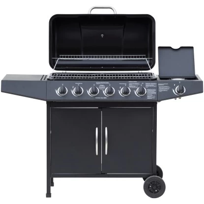 El Fuego Gasgrill Dayton 6-Brenner + Seitenbrenner Schwarz Ca. 133 X 97 X 54 Cm 4 El Fuego Gasgrill Dayton 6-Brenner + Seitenbrenner Schwarz Ca. 133 X 97 X 54 Cm – Bild 2