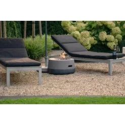 Dobar Outdoor-Feuerschale Mit Gasflamme Calido Ø 60 Cm Grau -Grillplatz Im Freien 4637 lavaofenfeuerstelle 6 1