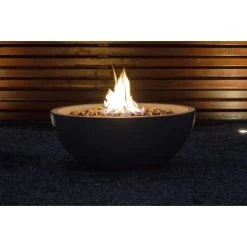 Dobar Outdoor-Feuerschale Mit Gasflamme Lunar Ø 90 Cm Grau -Grillplatz Im Freien 637 lavaofenfeuerstelle 10