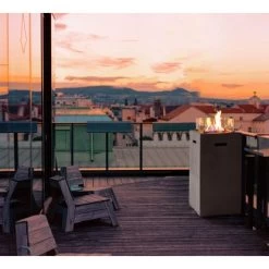 Amare Gas-Feuerstelle Für Den Außenbereich Quadratisch Grau -Grillplatz Im Freien 765581 4655 04