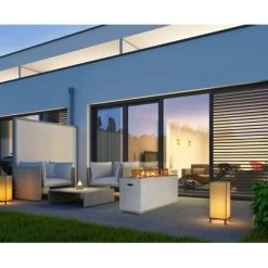 Amare Gas-Feuerstelle Für Den Außenbereich Weiß -Grillplatz Im Freien 765591 4655 03