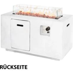 Amare Gas-Feuerstelle Für Den Außenbereich Weiß -Grillplatz Im Freien 765591 4655 05