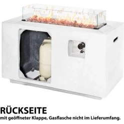 Amare Gas-Feuerstelle Für Den Außenbereich Weiß -Grillplatz Im Freien 765591 4655 06