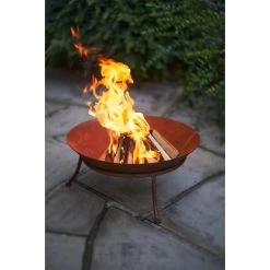 Gartenfreude Design Feuerschale Ø 47 Cm Rostrot -Grillplatz Im Freien 765595 4655 03