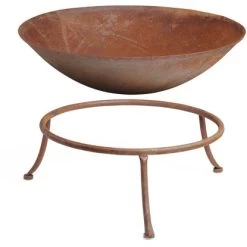 Gartenfreude Design Feuerschale Ø 47 Cm Rostrot -Grillplatz Im Freien 765595 4655 06