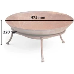 Gartenfreude Design Feuerschale Ø 47 Cm Rostrot -Grillplatz Im Freien 765595 4655 07