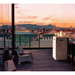 Amare Gas-Feuerstelle Für Den Außenbereich Quadratisch Weiß 17 Amare Gas-Feuerstelle Für Den Außenbereich Quadratisch Weiß -Grillplatz Im Freien 765603 4655 04