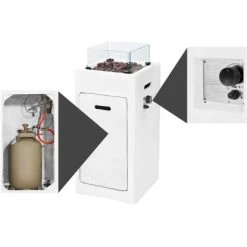 Amare Gas-Feuerstelle Für Den Außenbereich Quadratisch Weiß 21 Amare Gas-Feuerstelle Für Den Außenbereich Quadratisch Weiß -Grillplatz Im Freien 765603 4655 08