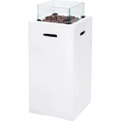 Amare Gas-Feuerstelle Für Den Außenbereich Quadratisch Weiß 25 Amare Gas-Feuerstelle Für Den Außenbereich Quadratisch Weiß -Grillplatz Im Freien 765603 4655 12