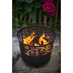 Gartenfreude Design Feuerstelle Ø 39 Cm Schwarz -Grillplatz Im Freien 765609 4655 02