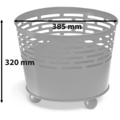 Gartenfreude Design Feuerstelle Ø 39 Cm Schwarz -Grillplatz Im Freien 765609 4655 07