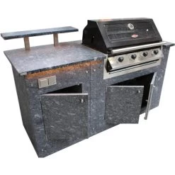 Häusler Outdoor-Küche Azul Noche 180x60x110 Cm Barplatte VA-Stützen Beleuchtung