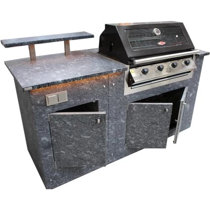 Häusler Outdoor-Küche Azul Noche 180x60x110 Cm Barplatte VA-Stützen Beleuchtung 3 Häusler Outdoor-Küche Azul Noche 180x60x110 Cm Barplatte VA-Stützen Beleuchtung