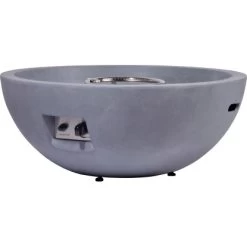 Dobar Outdoor-Feuerschale Mit Gasflamme Lunar Ø 90 Cm Grau -Grillplatz Im Freien lavaofengasfeuerstelle 02